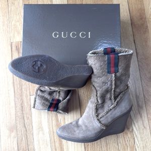 GUCCI suede boots size 8.5